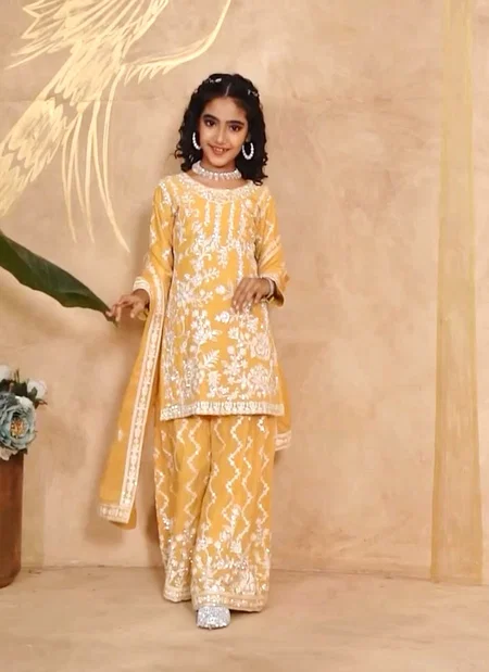 OC 216 Heavy Faux Georgette With Embroidery Work Top With Sharara Dupatta Wholesale Suppliers In India